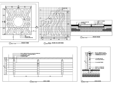 树池篦子栏杆大样景观CAD施工详图cad施工图