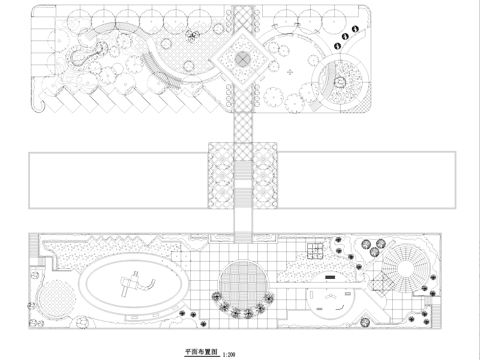 庭院景观及屋顶花园平面CAD施工图集cad施工图