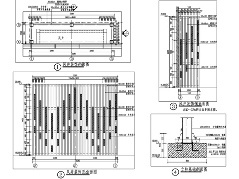 通风井装饰CAD施工图集cad施工图