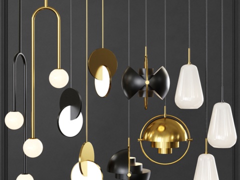  吊灯套装0103d模型 