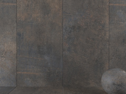  埃特纳锈色石墙砖3d模型 