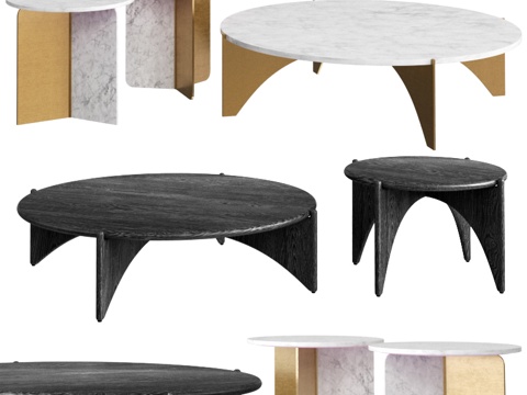  Coco Republic Baleno咖啡桌与边桌3d模型 