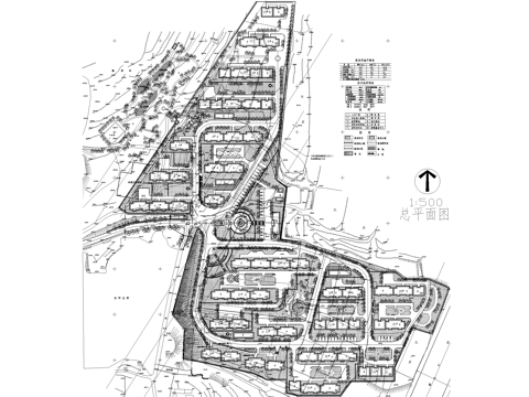 居住区景观规划小区平面图cad施工图