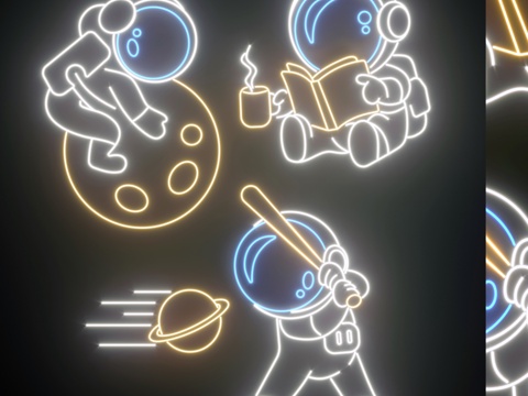  霓虹灯2763d模型 