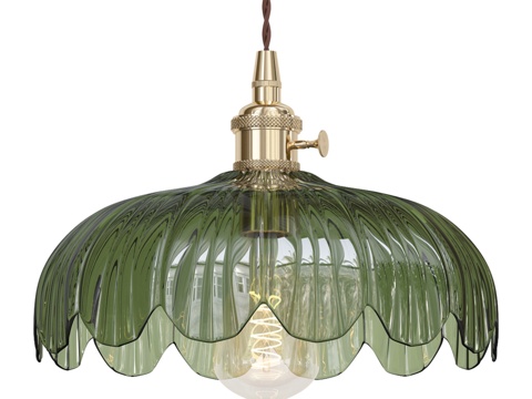  复古吊灯3d模型 