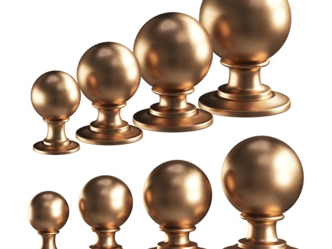  科茨沃尔德球形柜门旋钮3d模型 