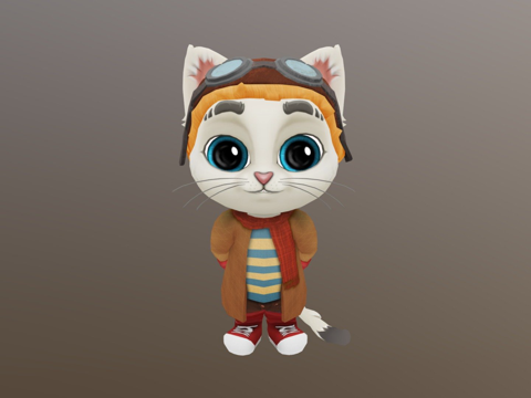  奥斯卡猫3d模型 