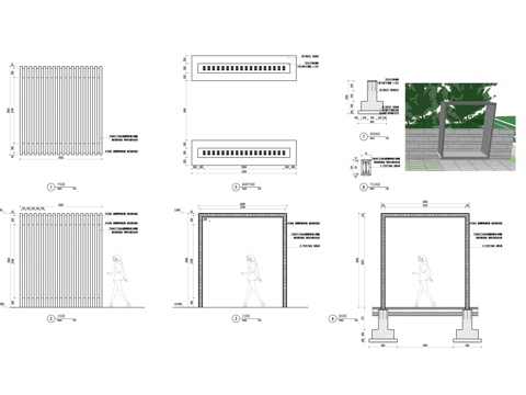 格栅景亭cad施工图
