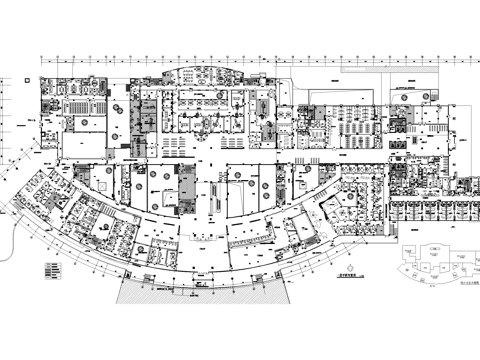 医院门诊病房住院医技楼平面图cad施工图