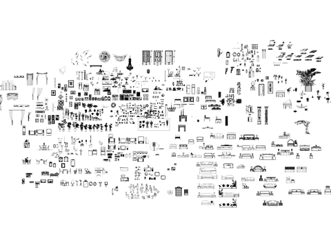 室内工装综合图库立面CADcad施工图