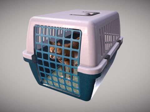 猫携带箱3d模型 