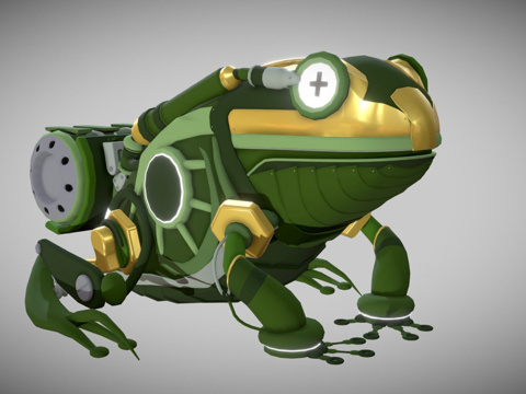  青蛙硬件细节3d模型 