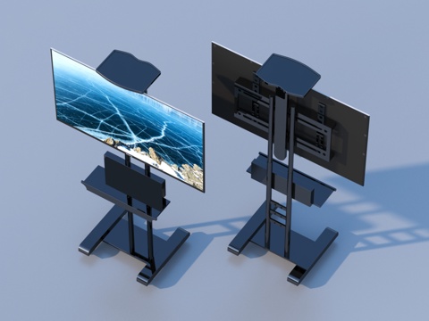  移动电视 移动显示屏 一体机3d模型 