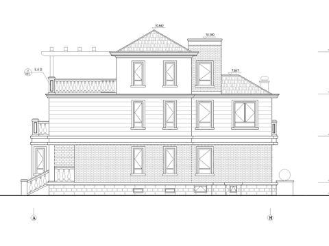  乡村自建房别墅建筑 最新全套施工图设计cad施工图 
