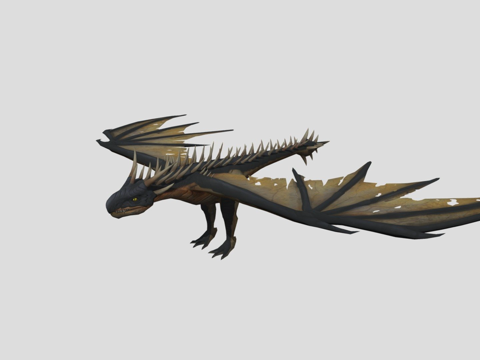  匈牙利角尾龙3d模型 