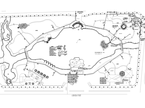 公园景观给排水平面图 设计说明 地上式洒水栓cad施工图