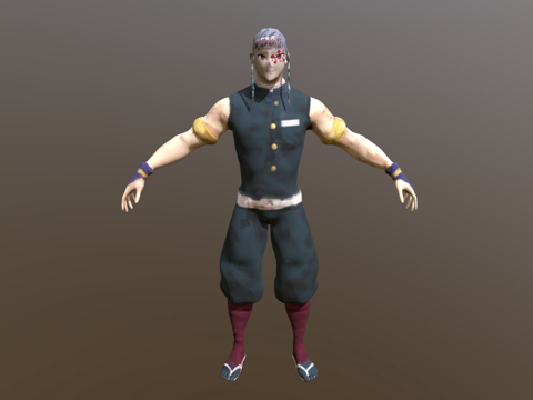  鬼灭之刃  宇髄天元3d模型 