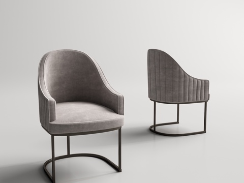  美式简约餐椅 餐厅椅3d模型 