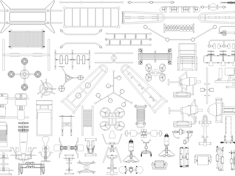 运动器材 休闲健身训练设施cad施工图