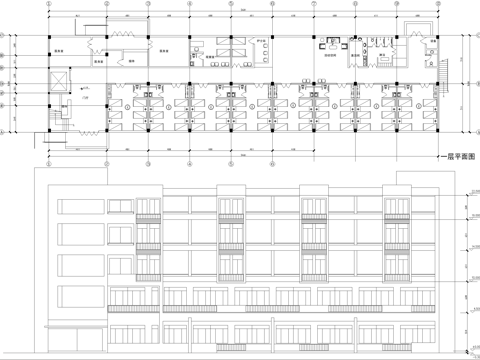 五层养老院敬老院疗养院 全护理单元户型图 建筑平立面图cad施工图