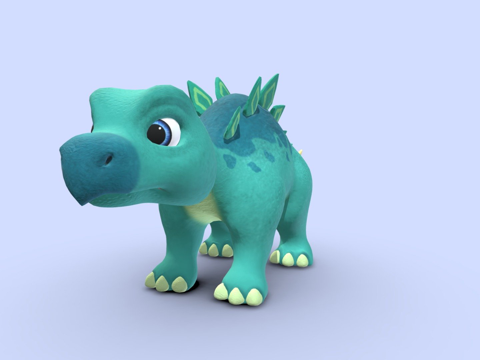  卡通剑龙3d模型 