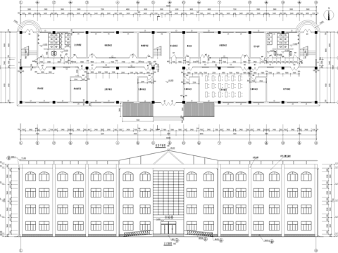 四层中学实验楼学校建筑cad施工图