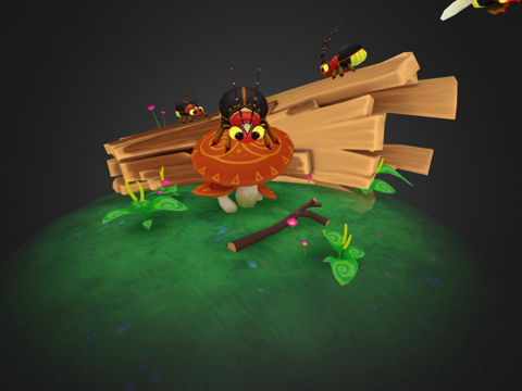  萤火虫动画包3d模型 