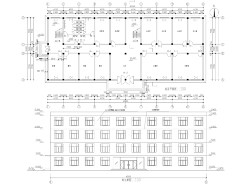 四层中学实验楼学校建筑cad施工图