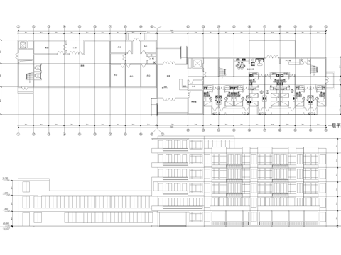 六层养老院敬老院疗养院cad施工图