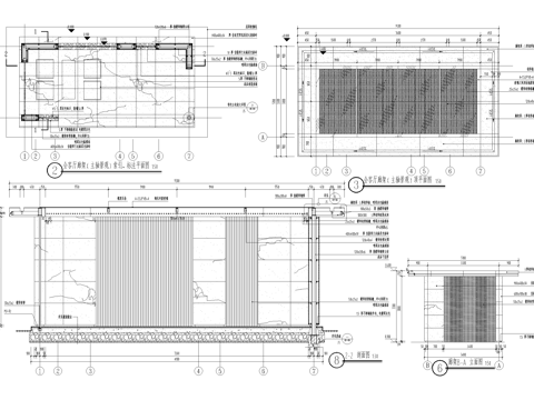 小区廊架会客厅 玻璃廊架 结构图cad施工图