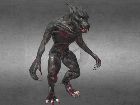  狼人成年形态3d模型 
