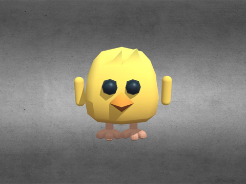  小鸡枪小鸡3d模型 