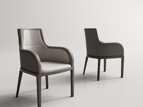  美式简约餐厅椅 餐椅3d模型 