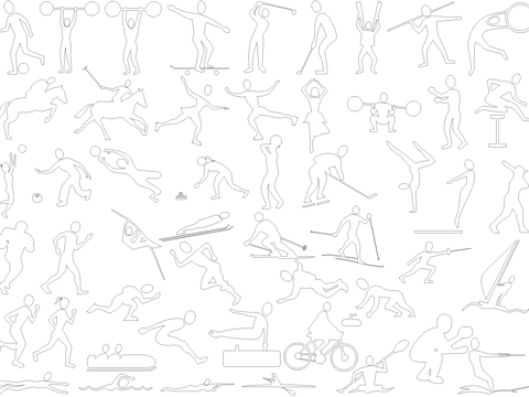 运动人物cad施工图