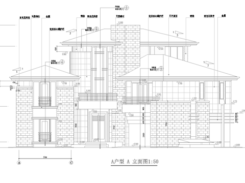 乡村自建房别墅建筑 最新全套施工图设计cad施工图