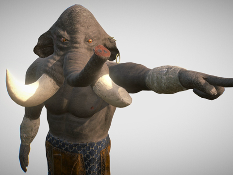  大象战士3d模型 