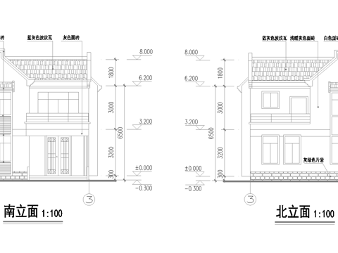  乡村自建房别墅建筑  最新全套施工图设计cad施工图 