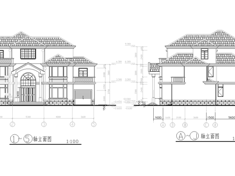 乡村自建房别墅建筑 最新全套施工图设计cad施工图
