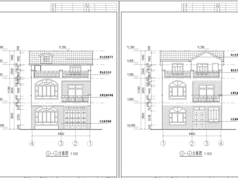 乡村自建房别墅建筑 最新全套施工图设计cad施工图