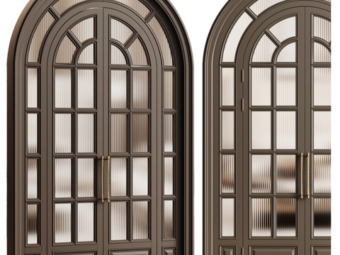  现代玻璃门3d模型 