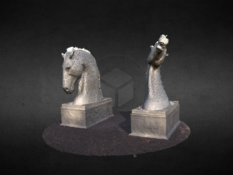  水马日照片扫描3d模型 