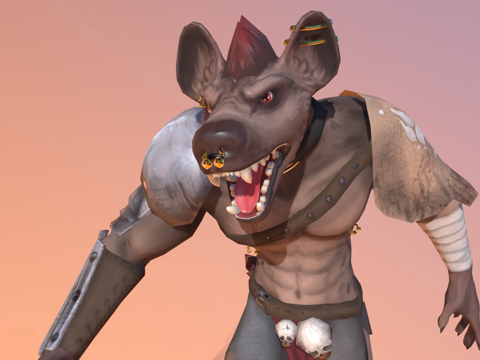  豺狼人摆姿势3d模型 