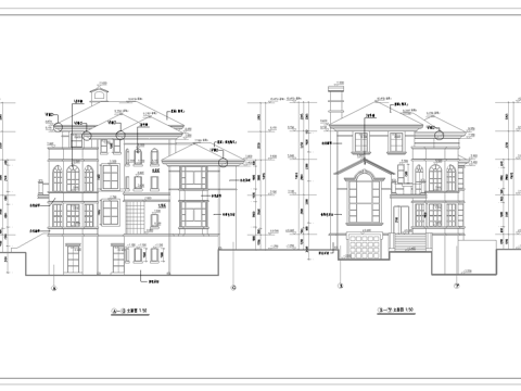  乡村自建房别墅建筑 最新全套施工图设计cad施工图 