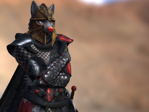  幻想狼骑士化身第二人生扫描3d模型 