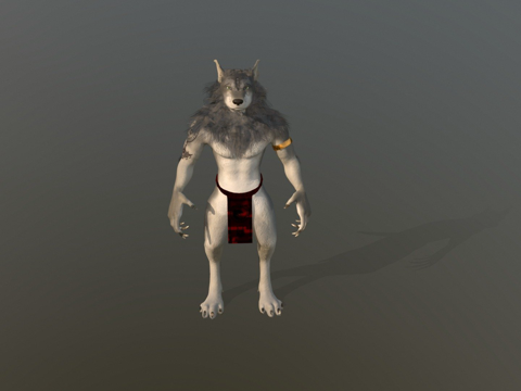  狼人3d模型 