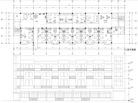 四层敬老院养老院建筑 老年服务中心 建筑平立面图 规划总平面cad施工图