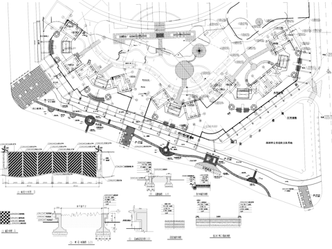深圳世纪村小区景观平面CAD施工图cad施工图cad施工图