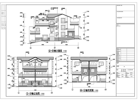 乡村自建房别墅建筑 最新全套施工图设计cad施工图