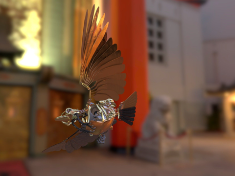  机械鸟3d模型 