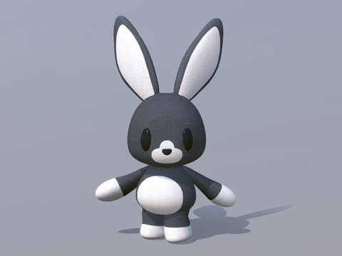  玩具兔子  动画3d模型 